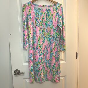 Lilly Pulitzer Sophie Mermaid Cove  3/4 Sleeve Midi Dress